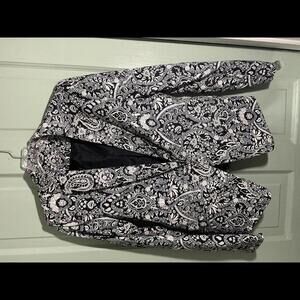 MNG Collection Navy Floral Blazer Size 10 New Mango